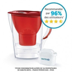 BRITA Carafe filtrante MARELLA Rouge + 1 Cartouche de rechange