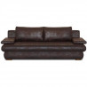 CLYDE Banquette convertible 3 places - Tissu marron vieilli - Style contemporain - L 187 x P 94 cm