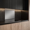Saint-Gobain Fond de hotte en verre EFFET MIROIR obtenu par Impression digitale + émaillage45X90