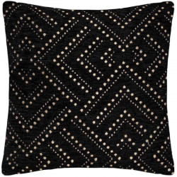 Housse de coussin Chenille Dot - 40 x 40 cm - Noir