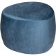 Pouf galet Bloom velours - Bleu