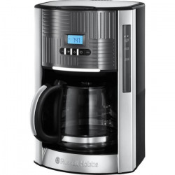 Russell Hobbs 25270-56 Machine a Café, Cafetiere Filtre Programmable  Geo Steel 1,5L, Maintien au Chaud, Illumination Claire