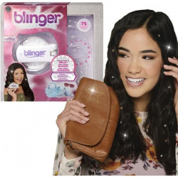 BANDAI Blinger - Machine a coller des strass sur cheveux, vetements ou accessoires - 75 brillants inclus - Modele aléatoire