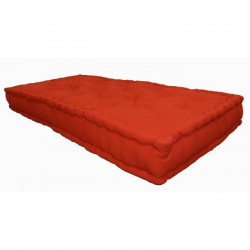 Matelas de sol 100% coton 60x120x15cm TERRACOTTA