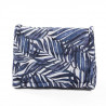COTTON WOOD Cale-rein - coton imprimé - H45 x 60 x 22/11 cm - Bleu Palm