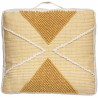 Coussin de sol recycle Row - 48 x 48 cm - Ocre