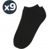 Lot de 9 paires de chaussettes Sneakers Unies Noir
