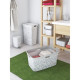 KIS Coffre a linge Mosaic Chic Style - 60 l - Gris et blanc