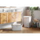 KIS Coffre a linge Mosaic Chic Style - 60 l - Gris et blanc