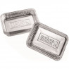 Lot de 10 petites barquettes en aluminium WEBER