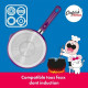 CHEFCLUB BY TEFAL G8072404 Casserole 20cm violet aubergine + couvercle, revetement antiadhésif, compatible tous feux dont ind…