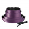 TEFAL L6579202 Batterie de cuisine 5 pieces  INGENIO PERFORMANCE - Tous feux dont induction - Fabrication française - Violet