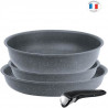 TEFAL L6809002 Ingenio Batterie de cuisine 4 pieces antiadhésif tous feux dont induction