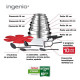 TEFAL L925SM14 Ingenio Emotion Batterie de cuisine 22 p, Induction, Four, Inox, Revetement Titanium Pro, Poignée brevetée, Em…