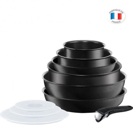 TEFAL L6549302 Ingenio Performance Batterie de cuisine 10 p, Induction, Four, Revetement antiadhésif sain, Fabrication française