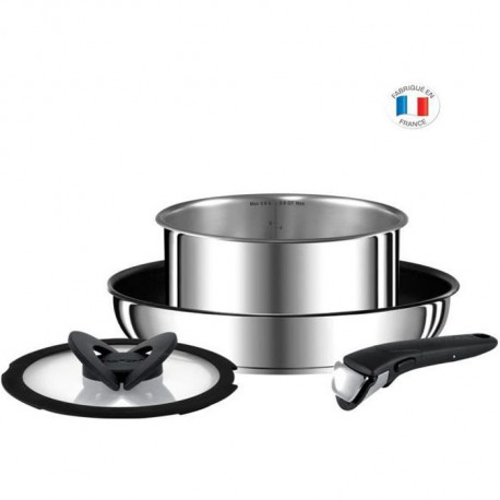 TEFAL L9409032 Set de 4p INGENIO PREFERENCE - Tous feux dont induction - Fabrication  française - Inox