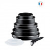 TEFAL L2008802 Ingenio Essential Batterie de cuisine 10p, Poeles, Casseroles, Sauteuse, Tous feux sauf induction, Fabriqué en…