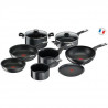 TEFAL YY4390FA Batterie de cuisine 10 pcs UNLIMITED -  Antiadhésive - Tous feux dont induction - Résiste aux rayures - Thermo…