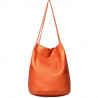 KINSTON Sac a Main Double Anses Orange Femme