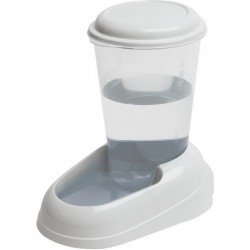 FERPLAST Distributeur d'eau Nadir 3L en plastique - 29,2x20,2x28,8cm - Blanc - Chien et chat