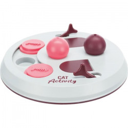 TRIXIE Activity Flip Board - Ø 23 cm - Gris clair et rose - Pour chat