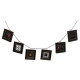 Guirlande Flower en MDF pour 6 photos - Noir