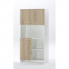 MIAMI Buffet de cuisine décor chene et blanc - L 80cm