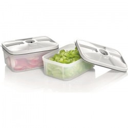 SEVERIN ZB3620 Lot 2 boites de conservation sans BPA avec valve de mise sous vide - Capacite 0,75 L - Preserve les saveurs