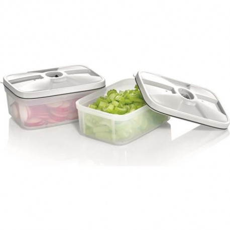 SEVERIN ZB3620 Lot 2 boites de conservation sans BPA avec valve de mise sous vide - Capacite 0,75 L - Preserve les saveurs