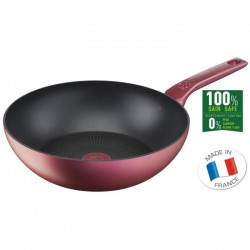 TEFAL G2731902 DAILY CHEF Wok 28cm, Induction, Résistante, Antiadhésive, Facile a nettoyer, Saine, Fabriquée en France