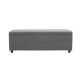 Banc coffre BOX - Simili - Gris - Bout de lit - L 140 cm