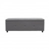 Banc coffre BOX - Simili - Gris - Bout de lit - L 140 cm