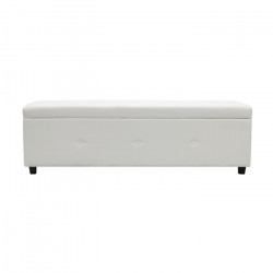 Banc coffre BOX - Simili - Blanc - Bout de lit - L 160 cm