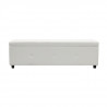 Banc coffre BOX - Simili - Blanc - Bout de lit - L 160 cm