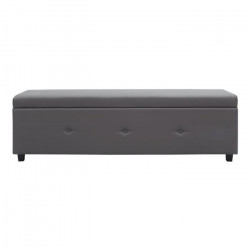 Banc coffre BOX - Simili - Gris - Bout de lit - L 160 cm