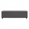 Banc coffre BOX - Simili - Gris - Bout de lit - L 160 cm