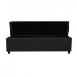 Banc coffre BOX - Simili - Noir - Bout de lit - L 160 cm