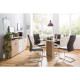 Table a manger de 2 a 4 personnes - Carrée - Classique - Décor chene - GUSTAVE - L 80 x l 80 cm