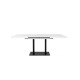 ORLANDO Table a manger a rallonge - Style contemporain - Laqué blanc et noir - L 120-200 x P 80 x H 75 cm