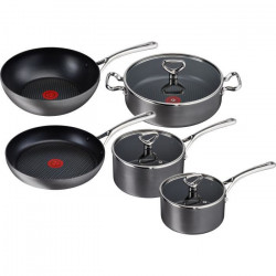 TEFAL Set 5 pieces Induction Reserve Collection - Aluminium anodisé - Gris