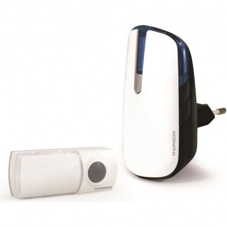 THOMSON Carillon sans fil a brancher avec bouton 150 m blanc