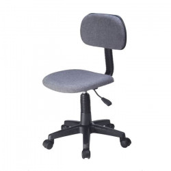 LEMPA Fauteuil de bureau - Réglable en hauteur 71 - 83 cm - Tissu gris