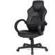 Chaise de bureau gaming - Simili noir - L 58 x P 70 x H 98-116 cm - ARK