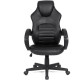 Chaise de bureau gaming - Simili noir - L 58 x P 70 x H 98-116 cm - ARK