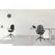 Chaise de bureau - Tissu Noir - 65x65x105 cm - TOULOUSE
