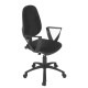 Chaise de bureau - Tissu Noir - 65x65x105 cm - TOULOUSE
