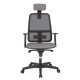 IMAGINATION Chaise de bureau - Dossier maille résille gris - L 69 x P 70 x H 127 cm