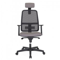IMAGINATION Chaise de bureau - Dossier maille résille gris - L 69 x P 70 x H 127 cm