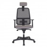 IMAGINATION Chaise de bureau - Dossier maille résille gris - L 69 x P 70 x H 127 cm
