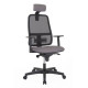 IMAGINATION Chaise de bureau - Dossier maille résille gris - L 69 x P 70 x H 127 cm